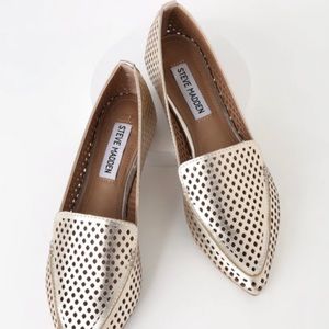 Steve Madden Gold Point Toe Flats